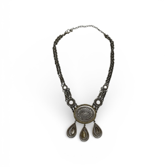 Chico's Intricate Silver Necklace - Picture 2 of 4